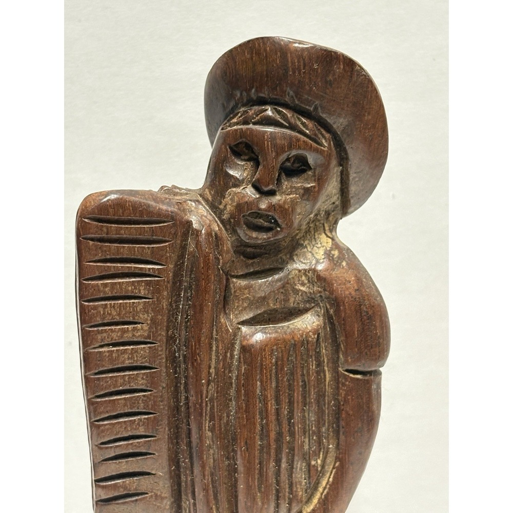 Figurine Sculpture Statue Old Traveling Man Brazil figurine 9 in Wood - Picture 3 of 12